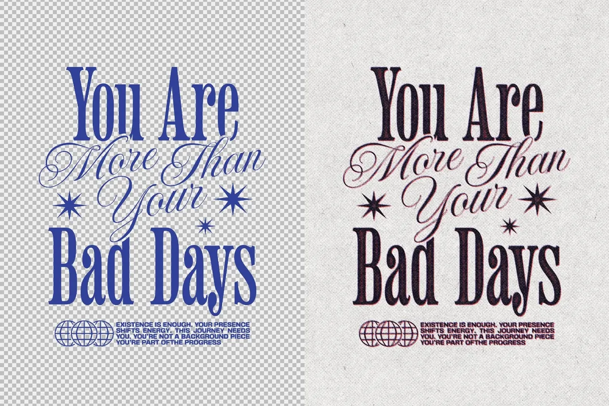 Grunge Text & Logo Print Effect