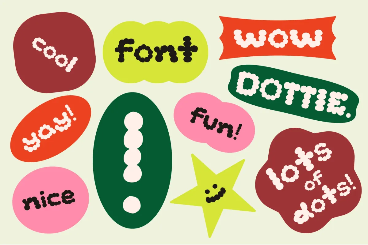 Dottie - Hand-Lettered Dot Font