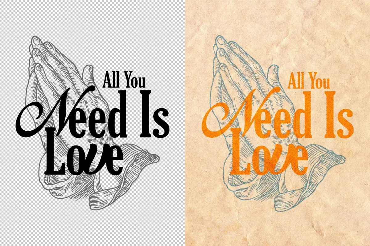 Vintage Overprint Photo Effect