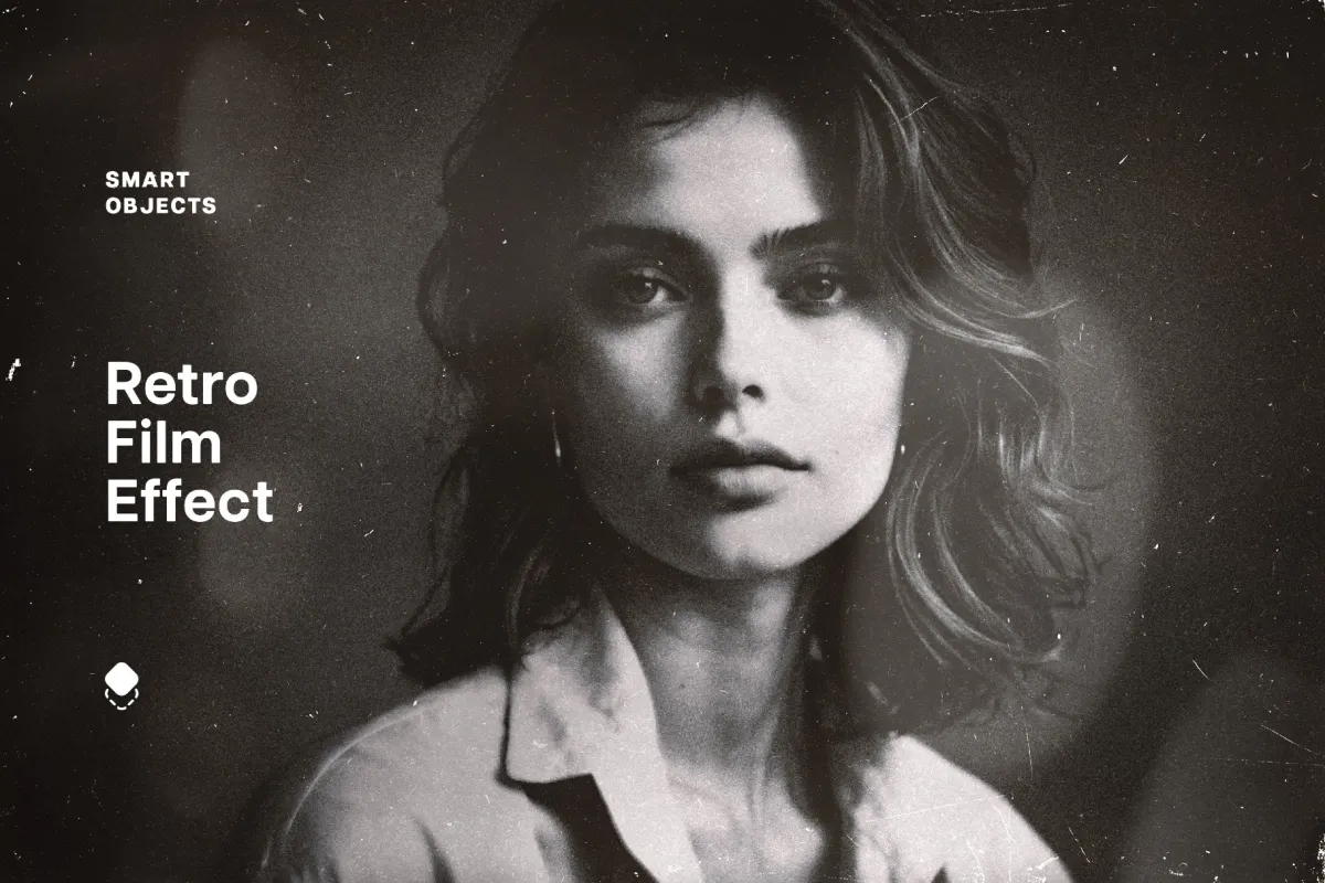Monochrome Retro Film Effect