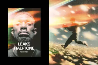 Leaks Halftone Poster Photo Effect