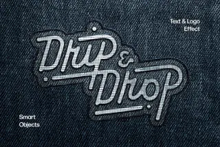 Denim Patch Text & Logo Effect