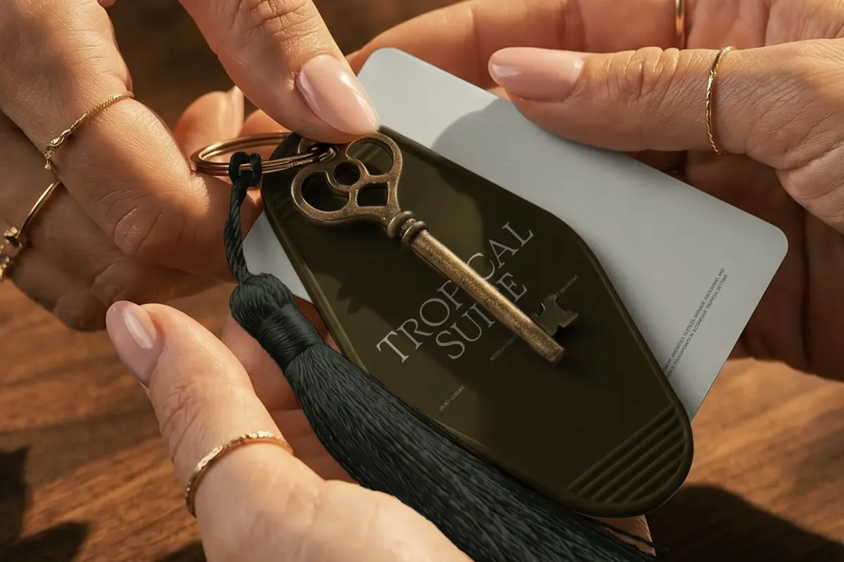 Hotel Keychain Mockup