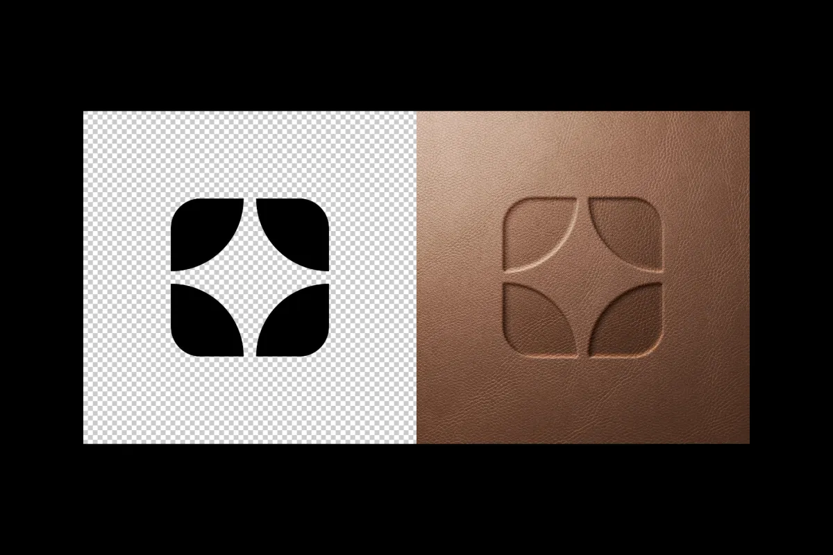 Leather Pressed Logo Mockup