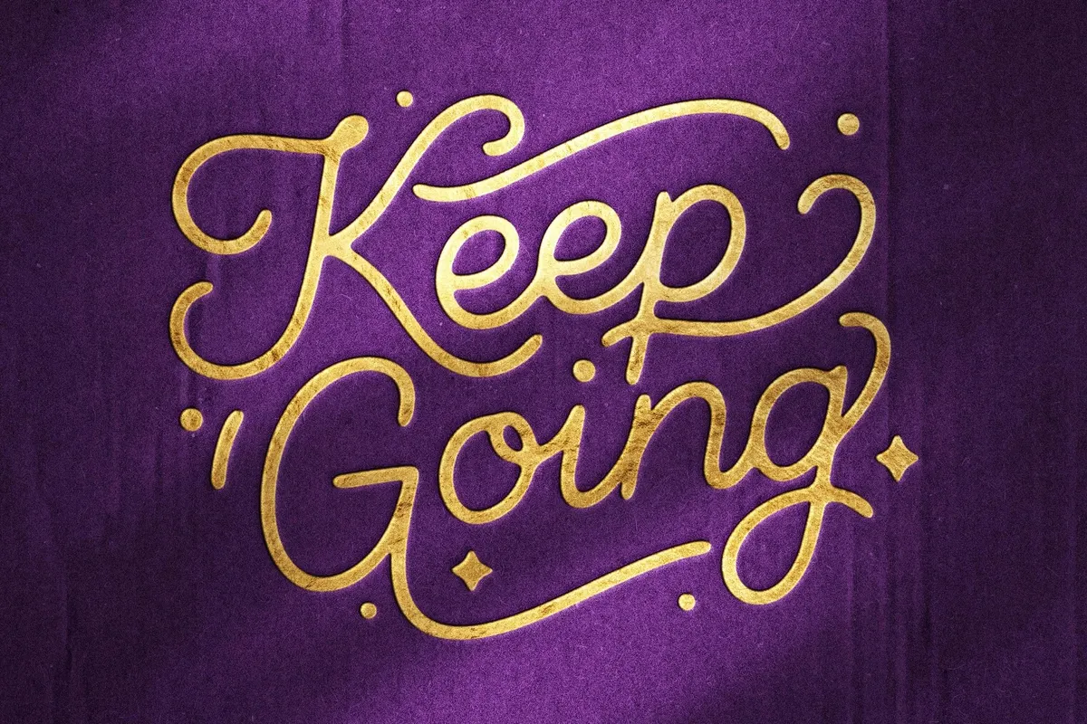 Gold Stamped Foil Text Effect