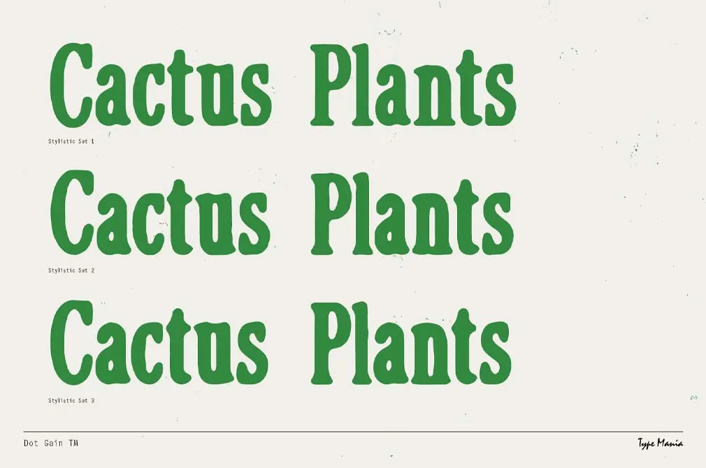 Dot Gain TM — Cozy Serif