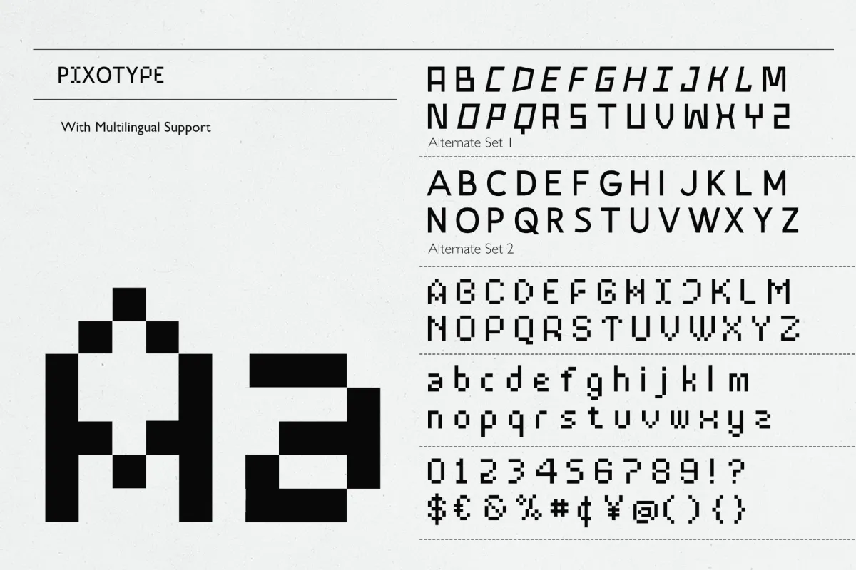 Pixotype - Stylish Pixel Font