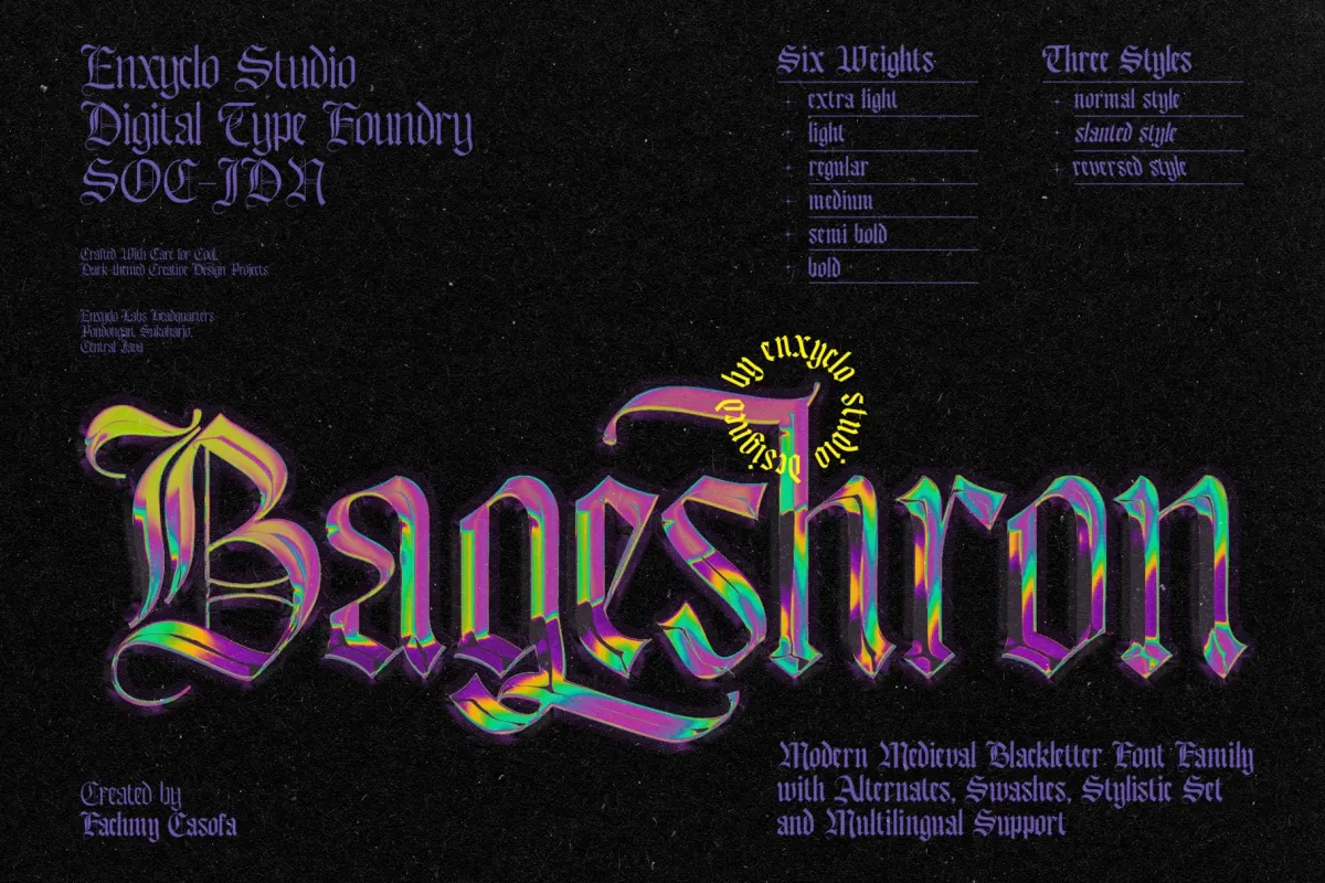 Bageshron Blackletter Font Family