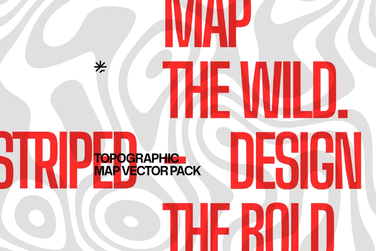 Topographic Contour Vector Pack