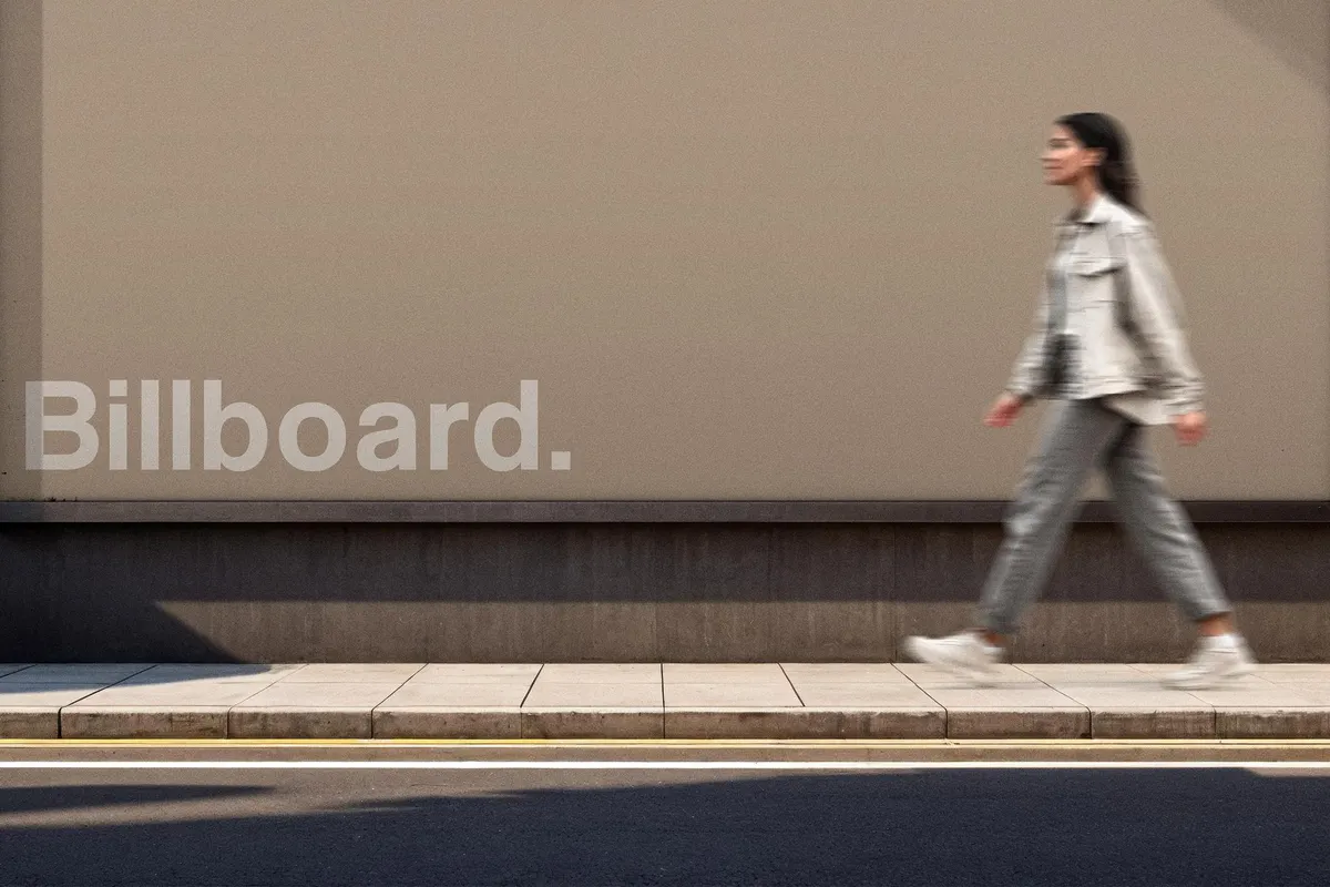 Outdoor Billboard Wall Mockup