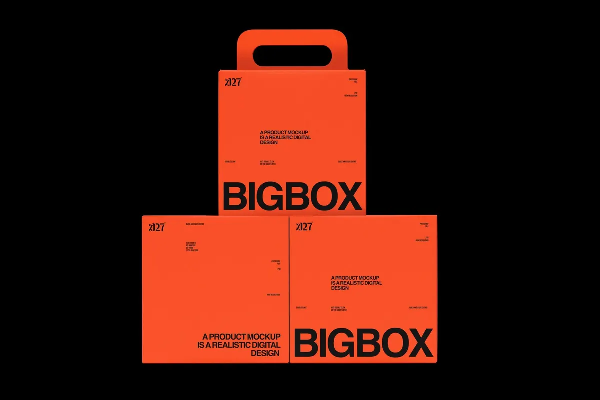 Paper Box Mockup