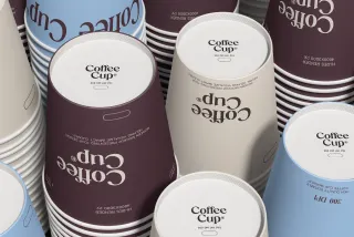 Disposable Paper Cup Mockup
