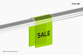 Hanging Sale Tag Mockup