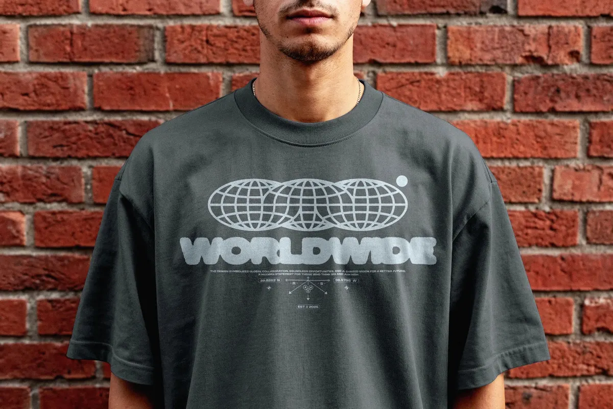 Brick Wall T-Shirt Mockup