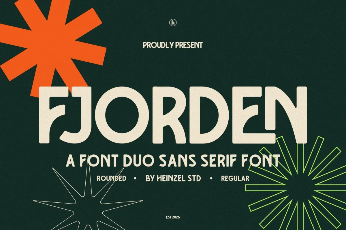 Fjorden - Retro Sans Serif Font Duo