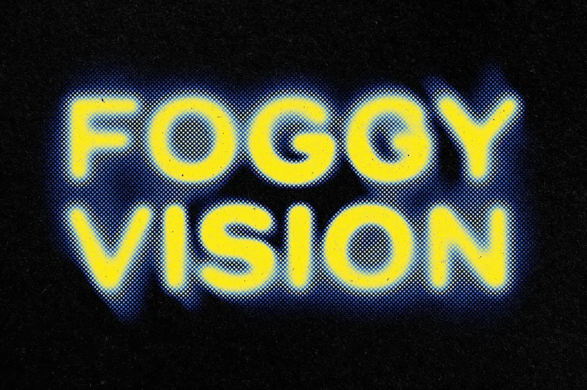 Blurry Halftone Text Effect