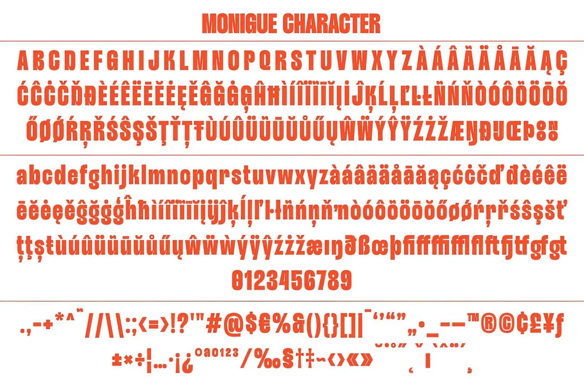Monigue — Condensed Sans Serif Font