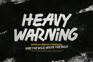 Heavy Warning - Bold Brush Display Font