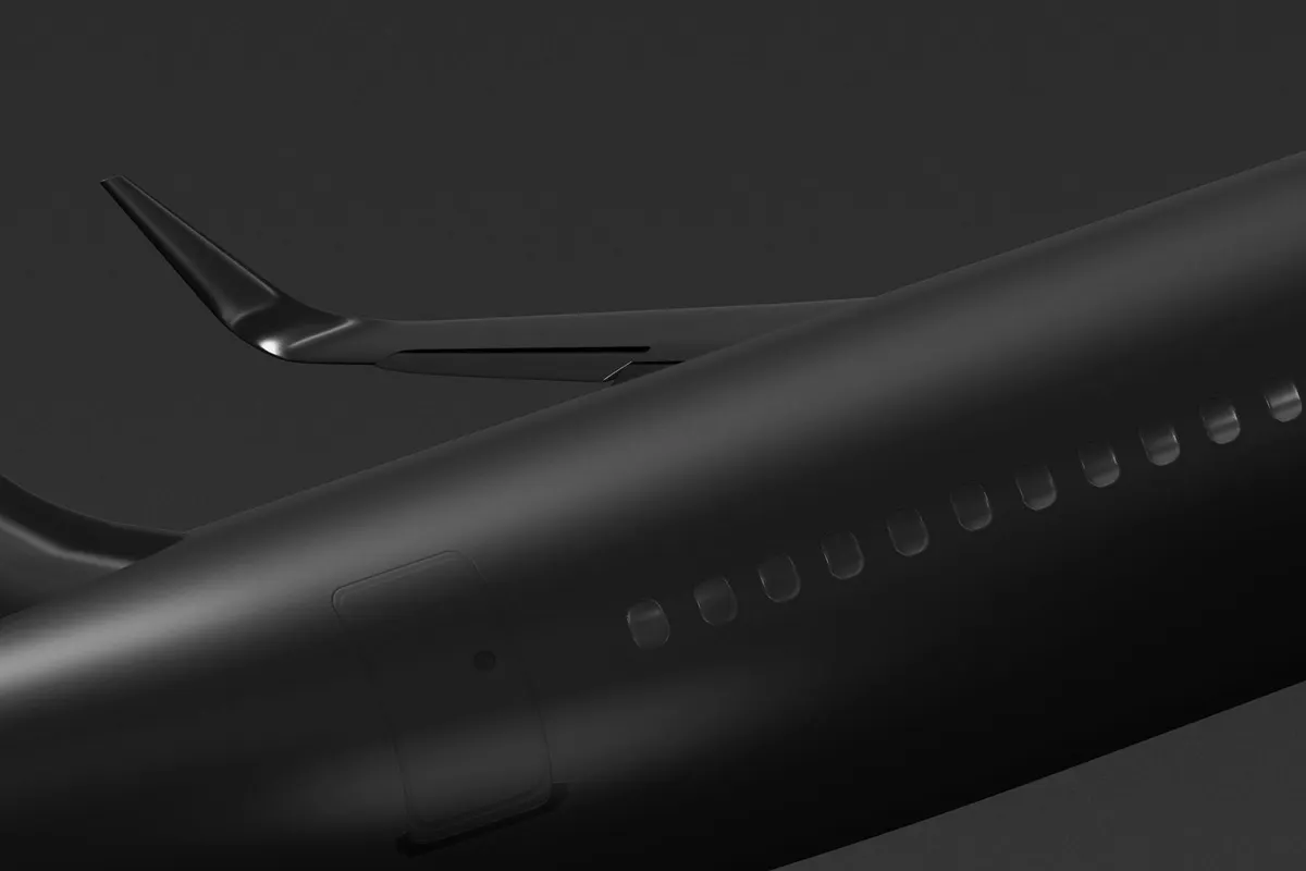Plane in Flight Mockup