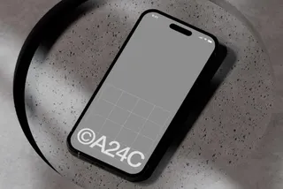 iPhone 16 Mockup on Concrete