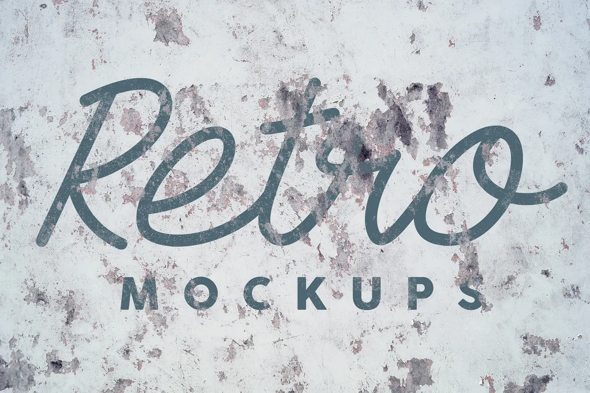 Grunge Wall Retro Mockups