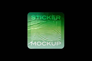 Wrinkled Vinyl Sticker Mockup