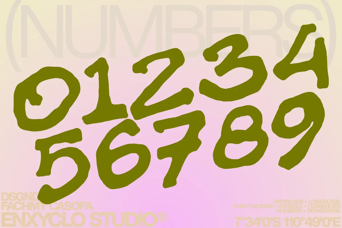 Rogia - Hand Drawn Brush Food Font