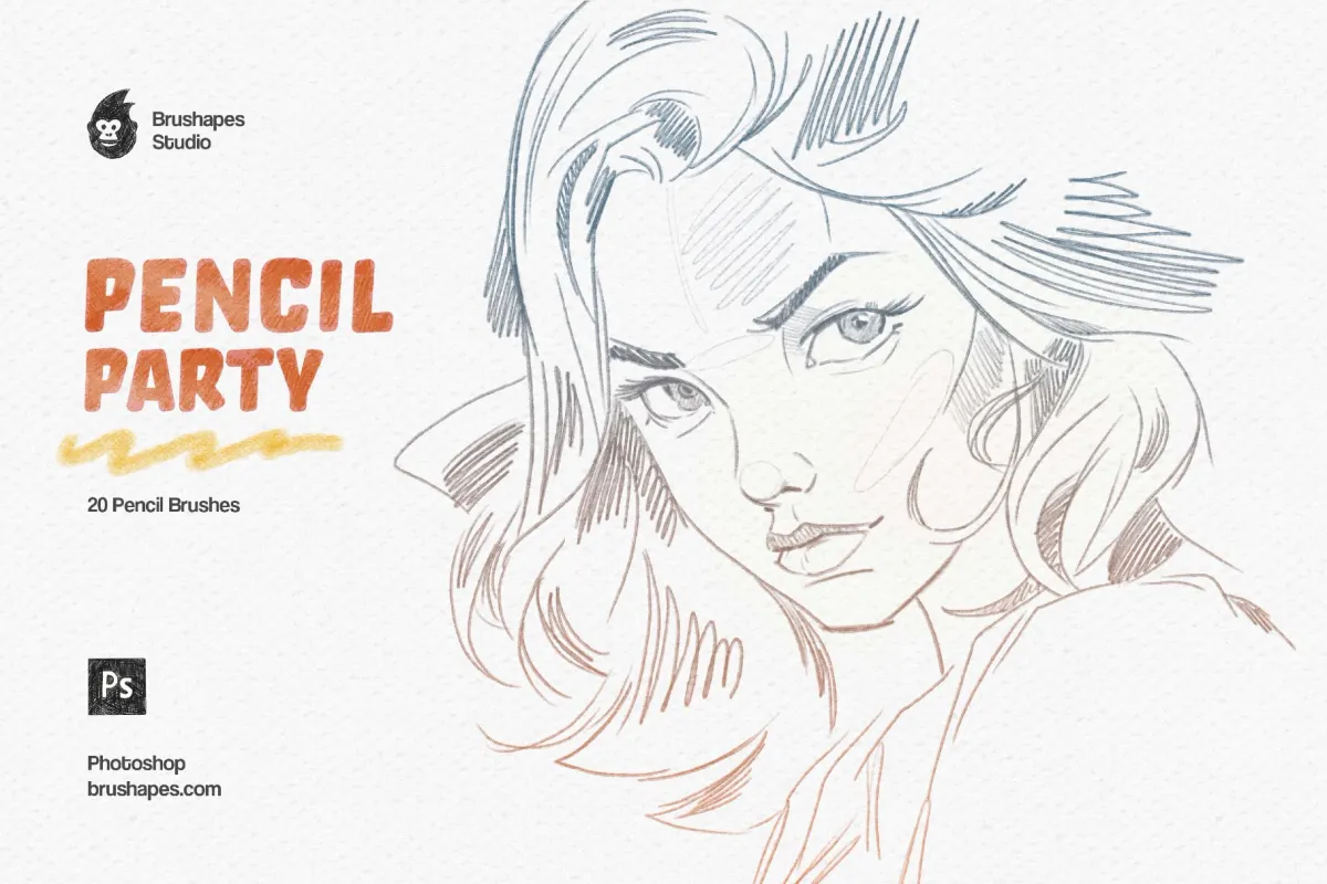 Pencil Party Photoshop Brushes