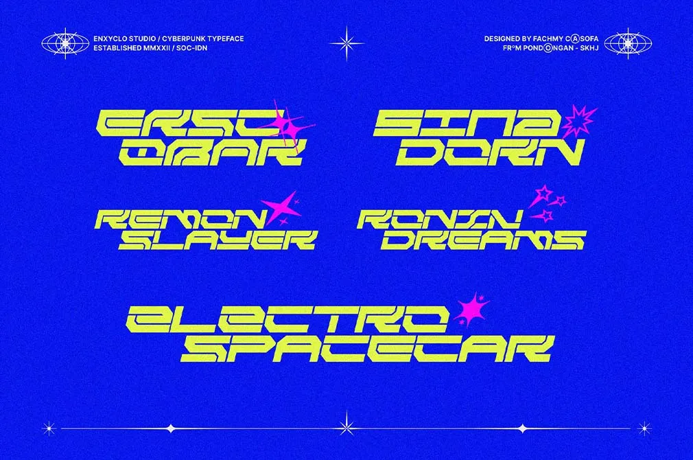NCL RABEGS | Cyberpunk Font