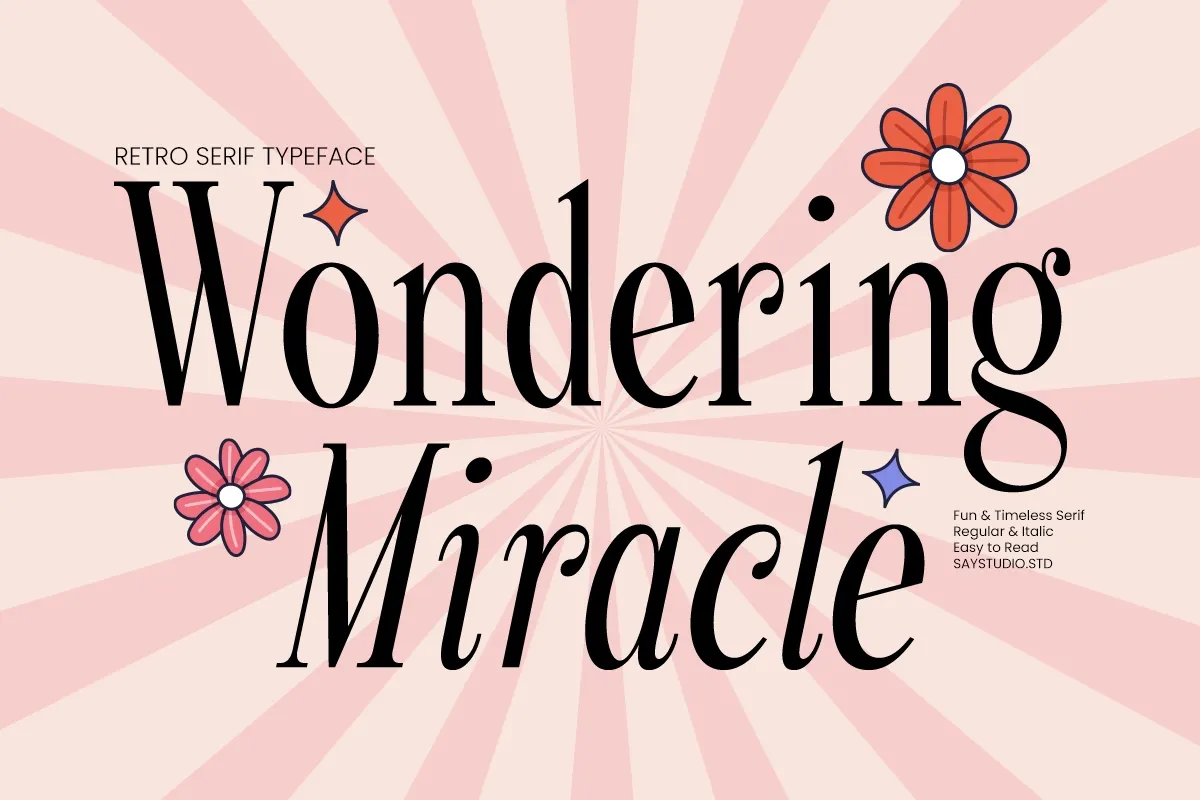 Wondering Miracle - Retro Serif Font
