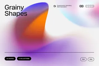 Chroma Gradient Texture Shapes