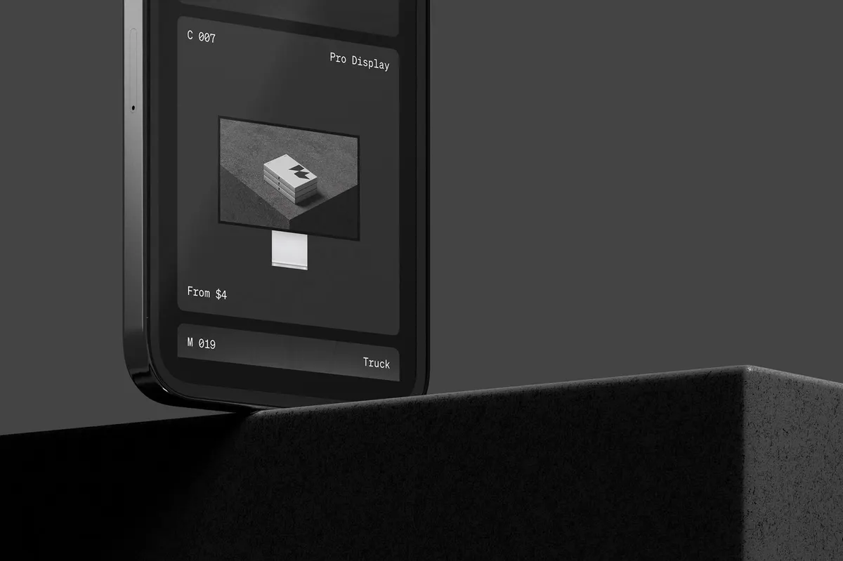 Dark Minimal iPhone Mockup