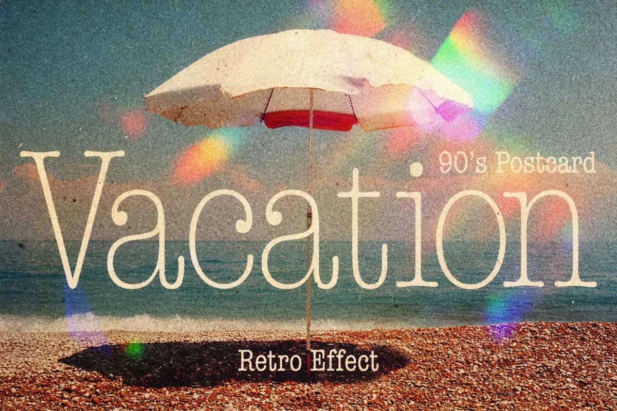 Vacation Postcard Photo Effect