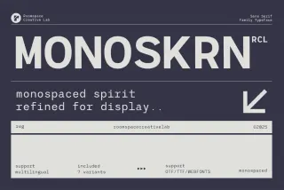 Monoskrn – Modern Monospaced Font