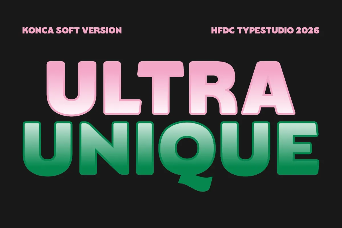 Konca HF - Bold Retro Display Font Duo