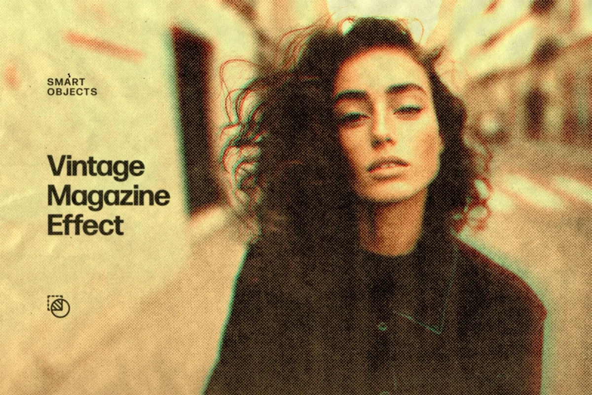Vintage Magazine Photo Effect