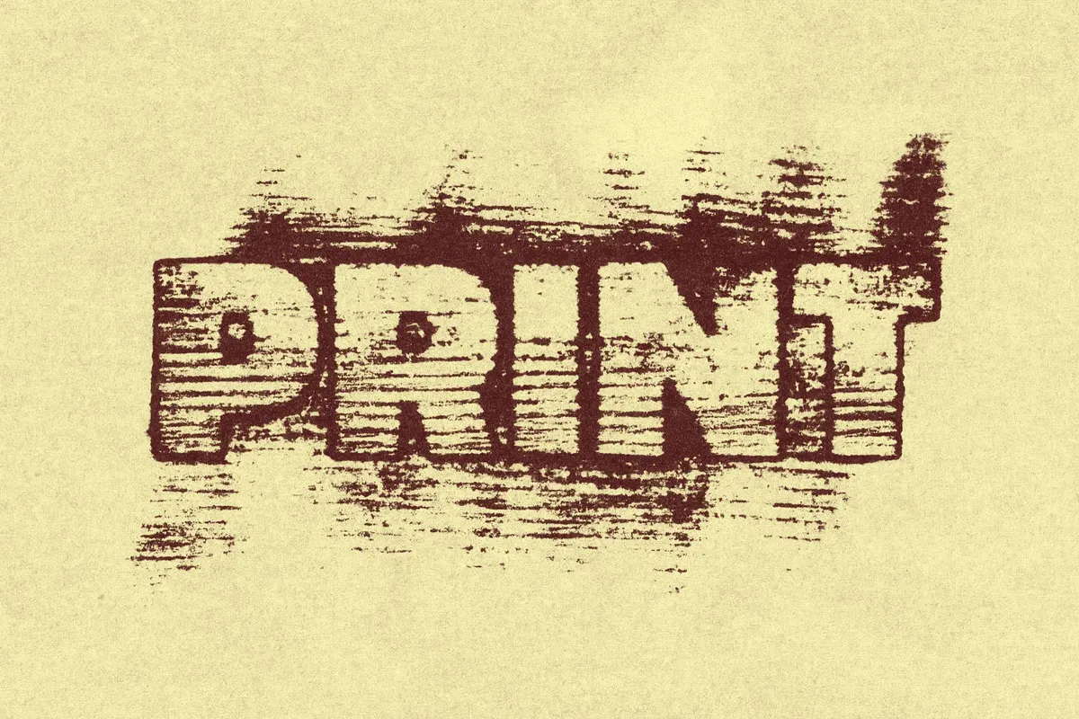 Smudged Print Text Effect