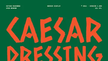 Caesar Dressing - Free Marker Display Font