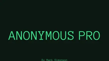 Anonymous Pro Mono Font