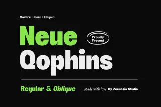 Neue Qophins - Bold Retro Sans Font