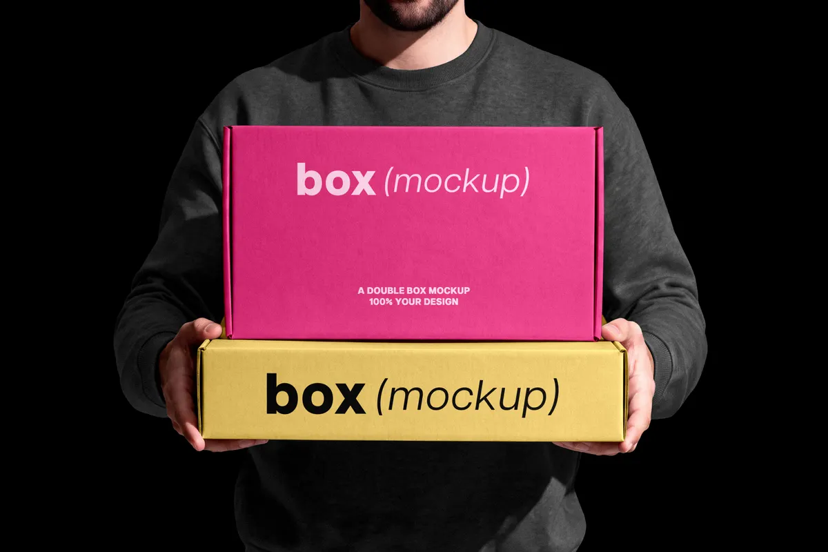 Cardboard Boxes Mockup