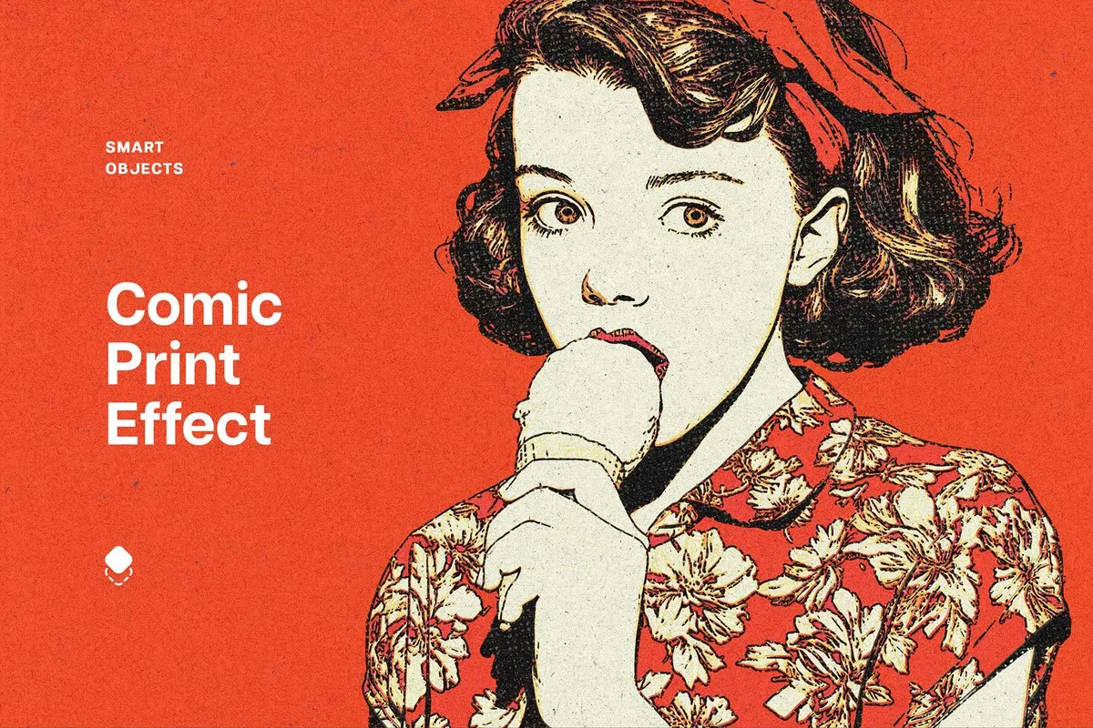 Mid-Century Comic Print Effect