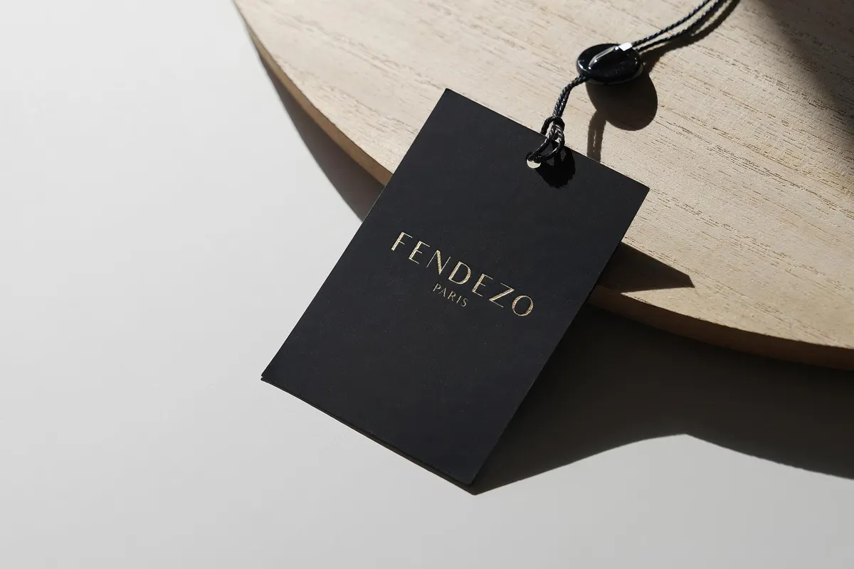 Premium Clothing Tag Logo Mockup