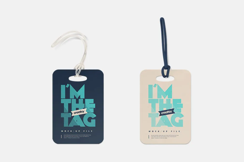 Luggage Diaper Tag Mockups