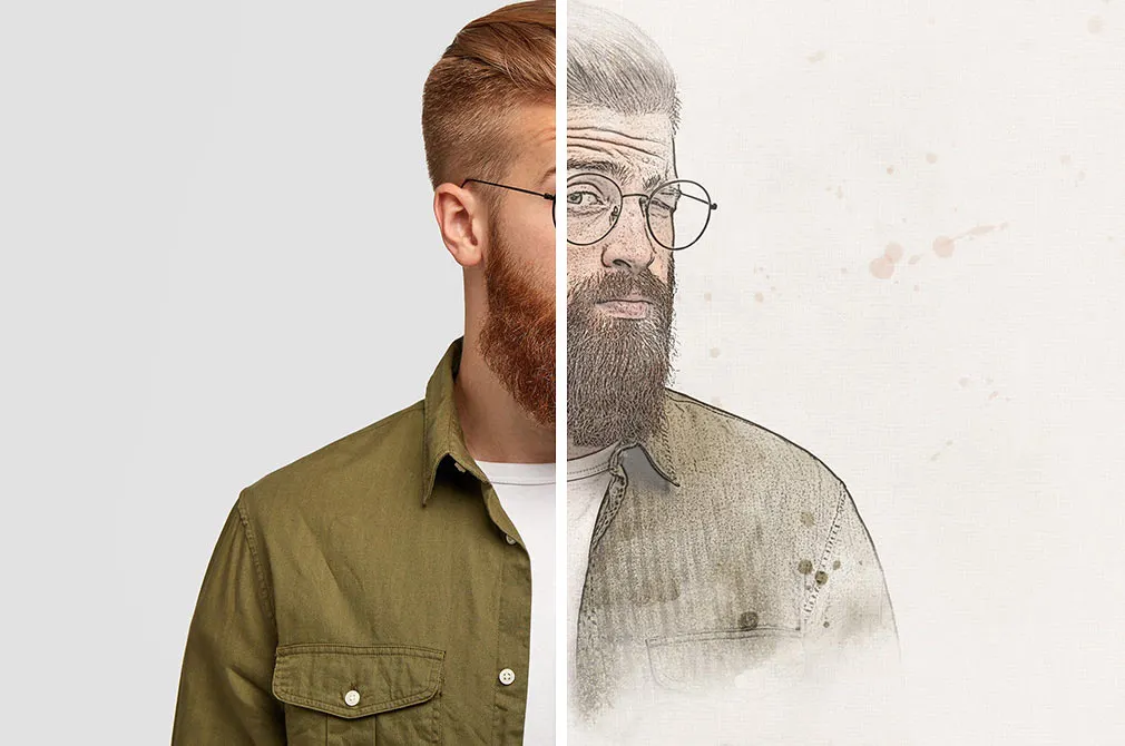 Vintage Watercolor Photoshop Effect