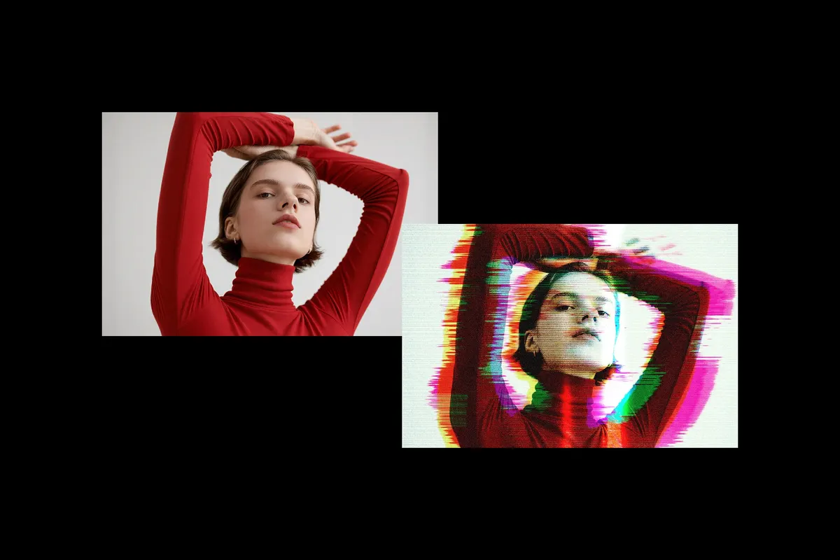 RGB Glitch Photo Effect