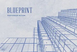 Blueprint Photoshop Action
