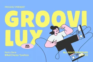 Groovilux - Retro Sans Bold Display Typeface