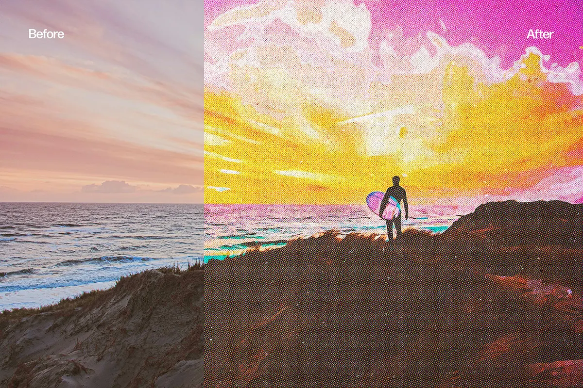 Vintage Postcard Photo Effect