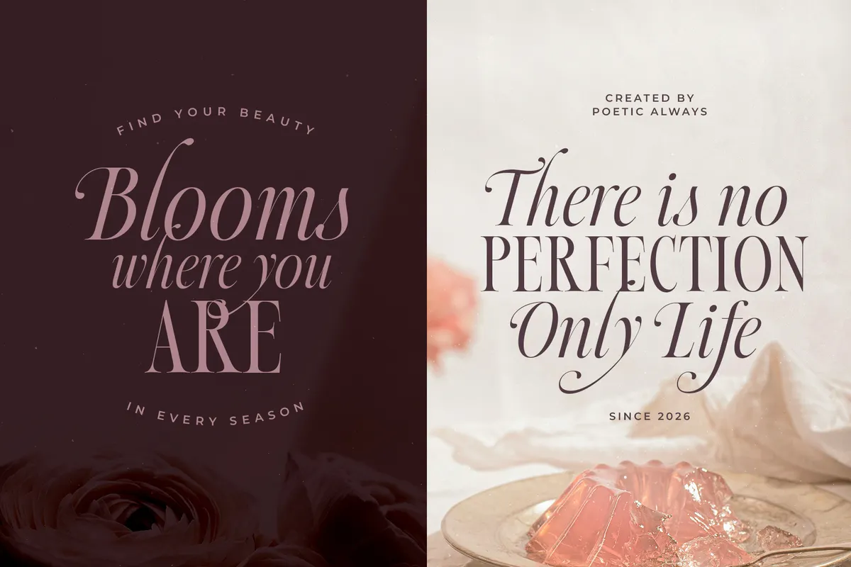 Poetic Always - Tall Elegant Serif Typeface